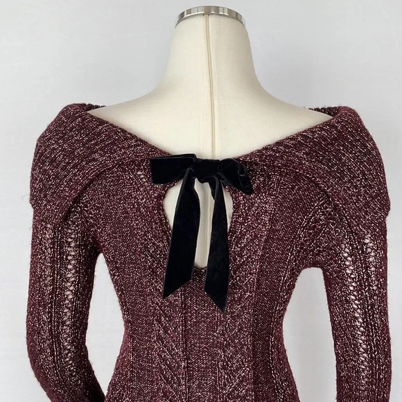 WHBM At The Shoulder Bow Back Sweater XS - Picture 14 of 16